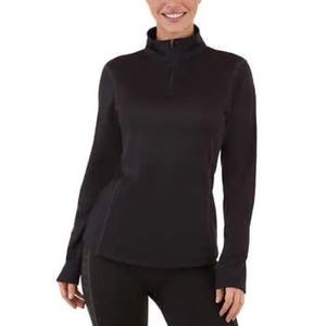 🆕 BLACK - [spyder] women's baselayer 1/4 zip top fleece size large